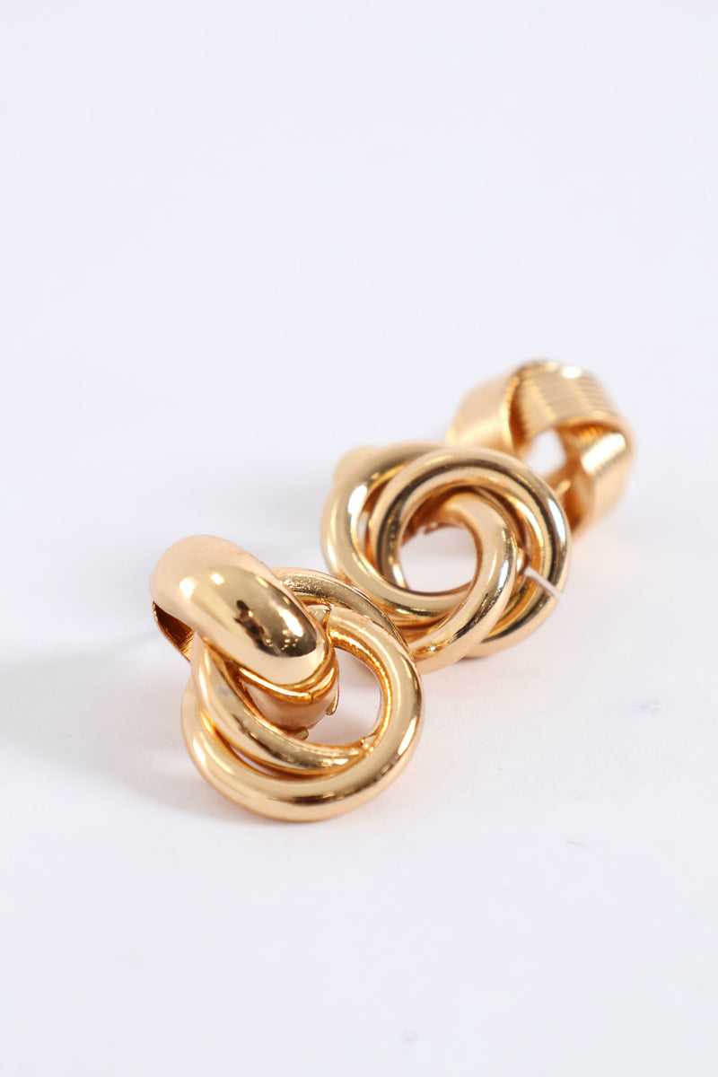 3 Pack Knot Stud Earring - Gold
