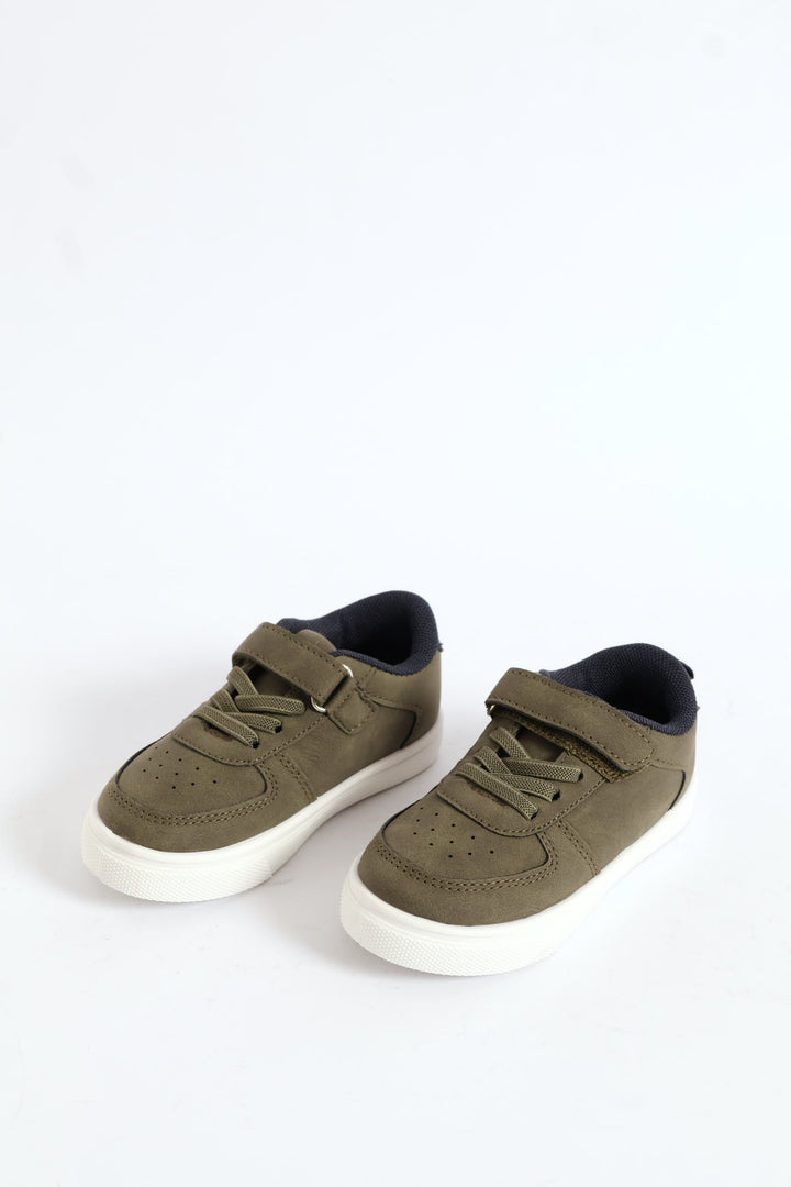 Pre-Boys Classic Sneaker - Olive/Navy