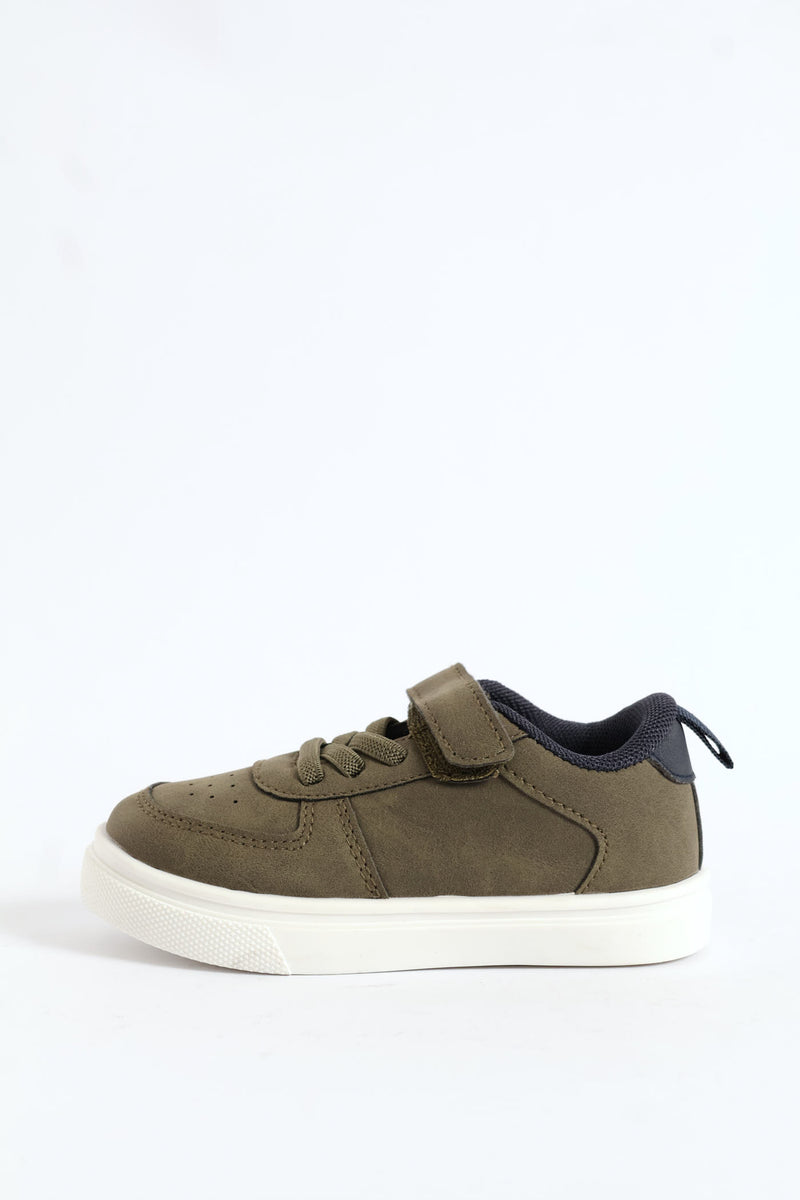 Pre-Boys Classic Sneaker - Olive/Navy