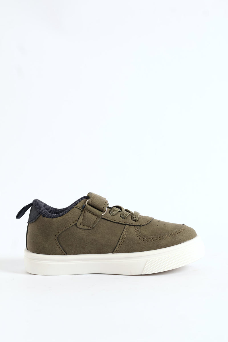 Pre-Boys Classic Sneaker - Olive/Navy