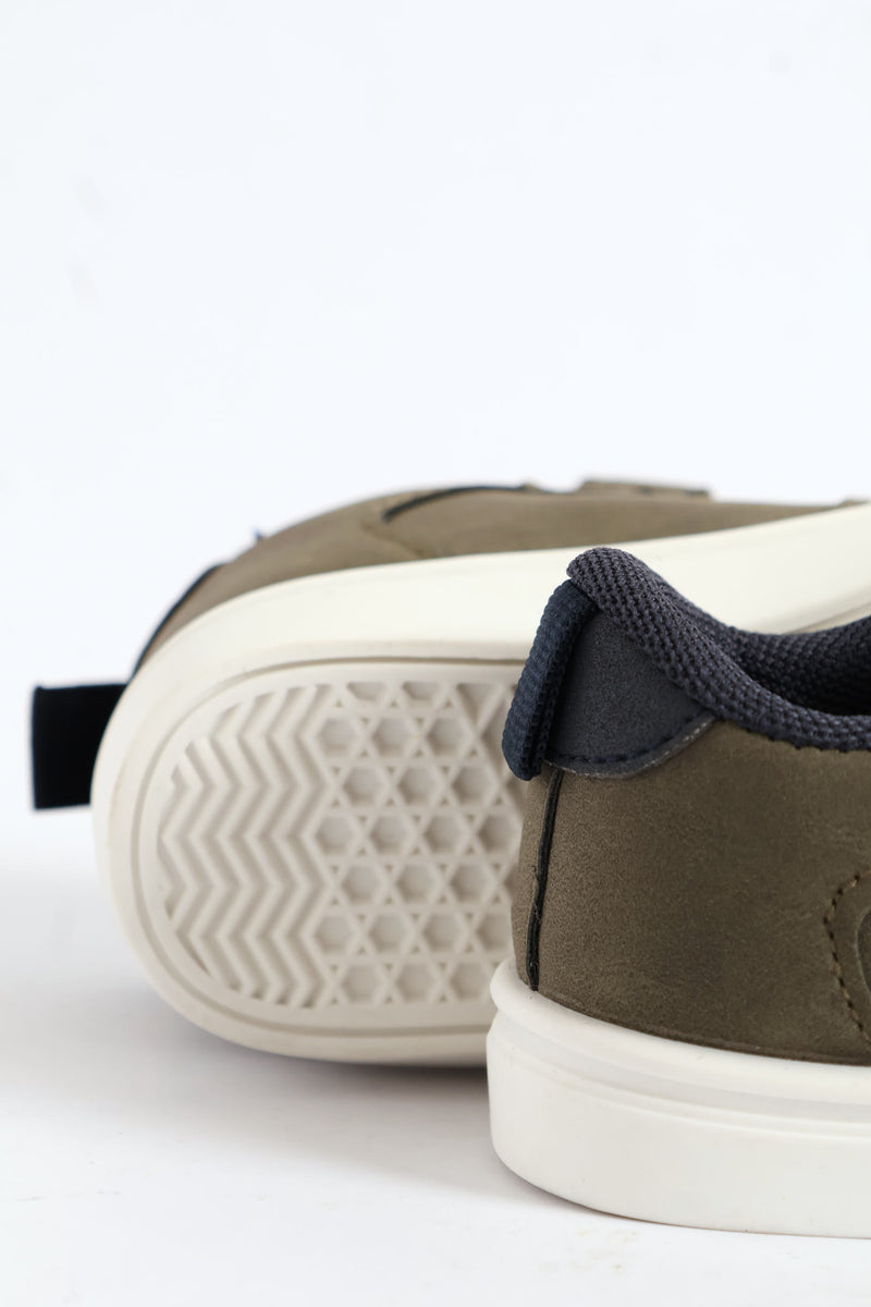 Pre-Boys Classic Sneaker - Olive/Navy
