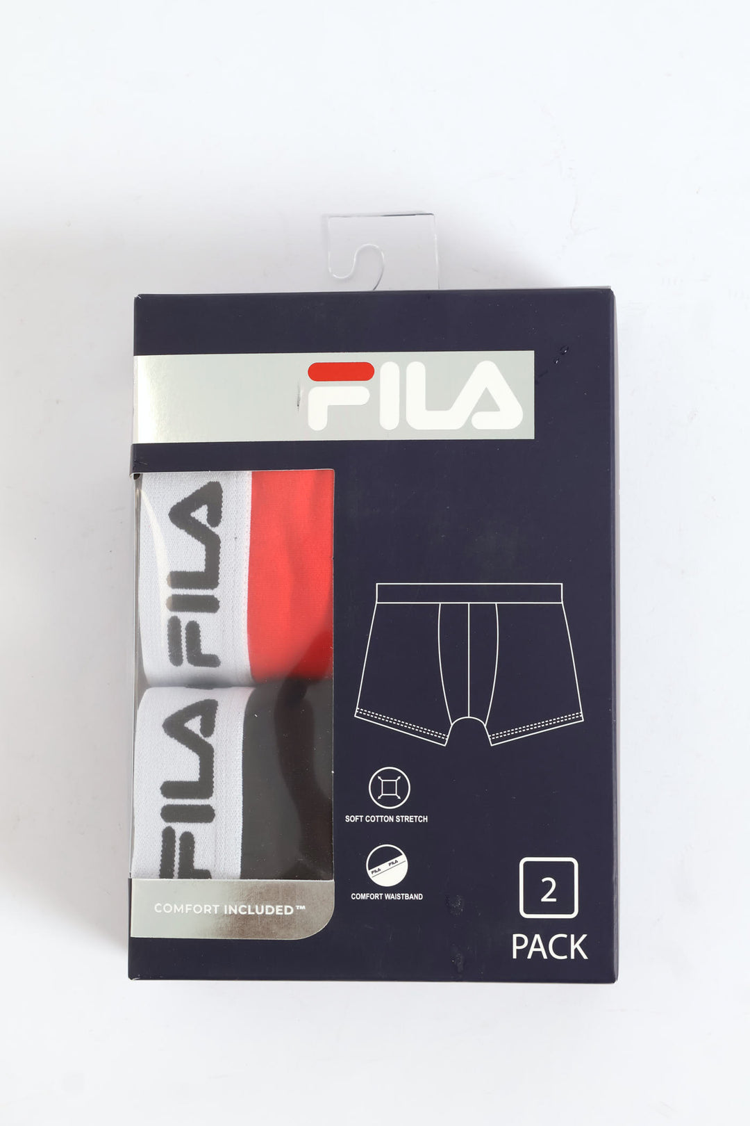 2 Pack Casio Trunks - Red/Black