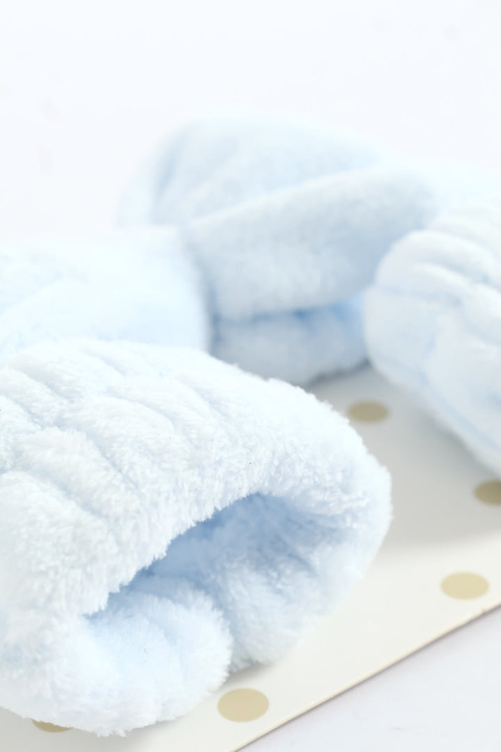 Girls Bow Cosmetic Headband Set - Blue