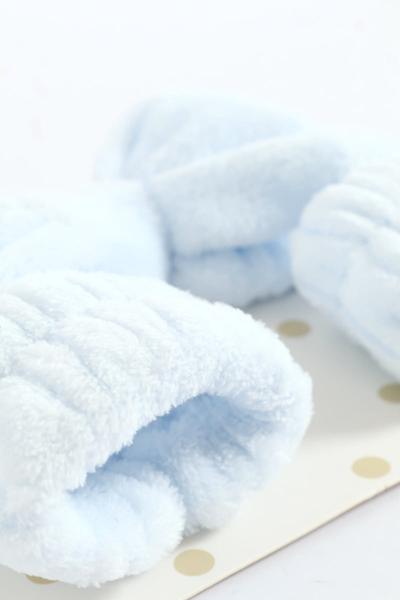 Girls Bow Cosmetic Headband Set - Blue