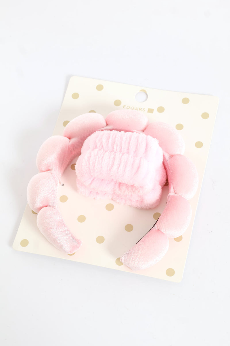 Girls Cosmetic Headband Set - Pink