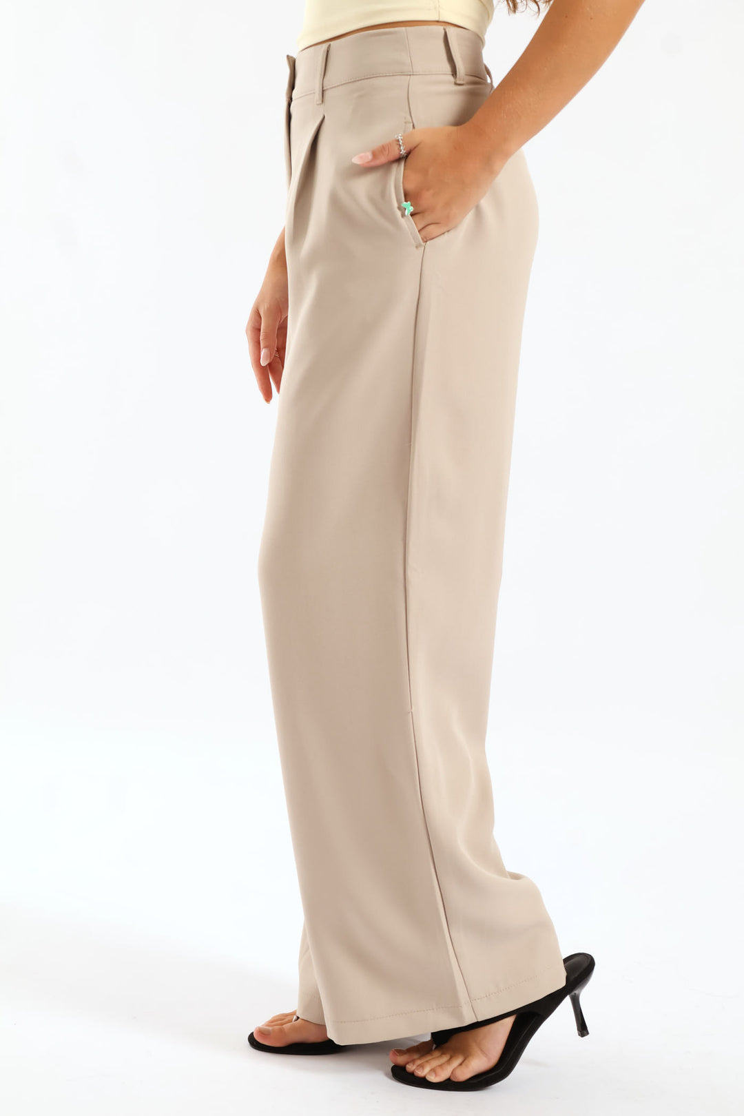 Pleated Trouser - Stone