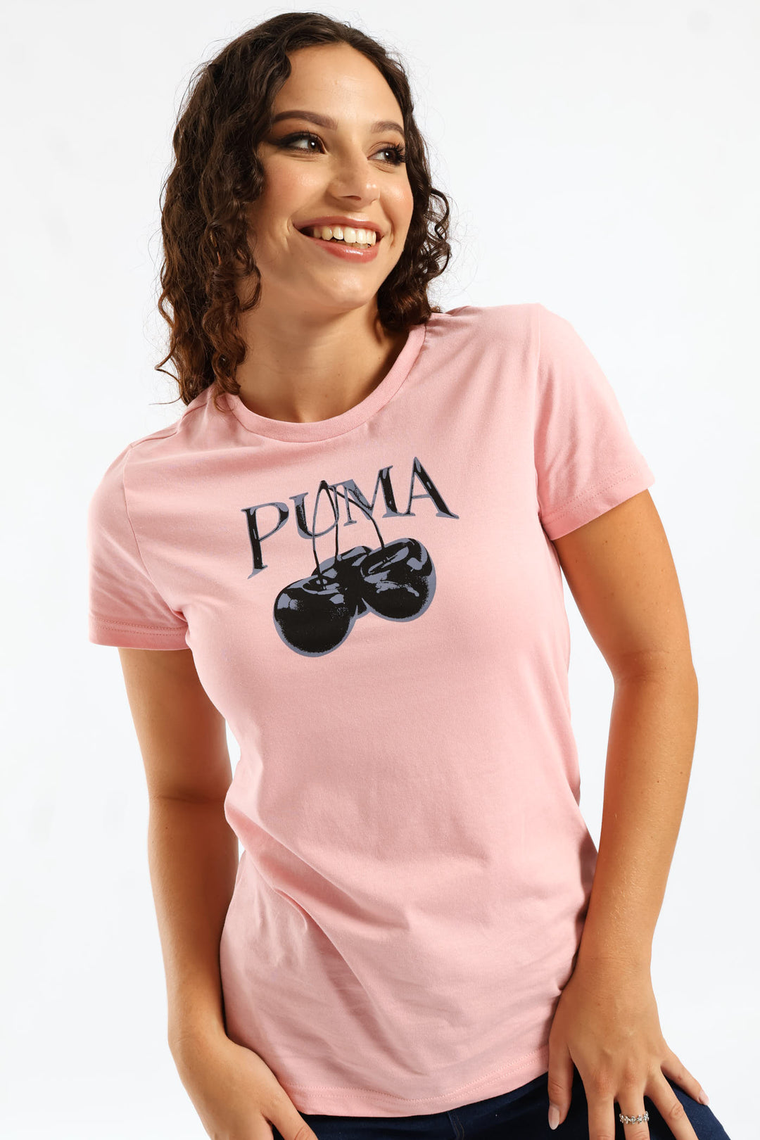 Cherry Graphic Tee - Rose