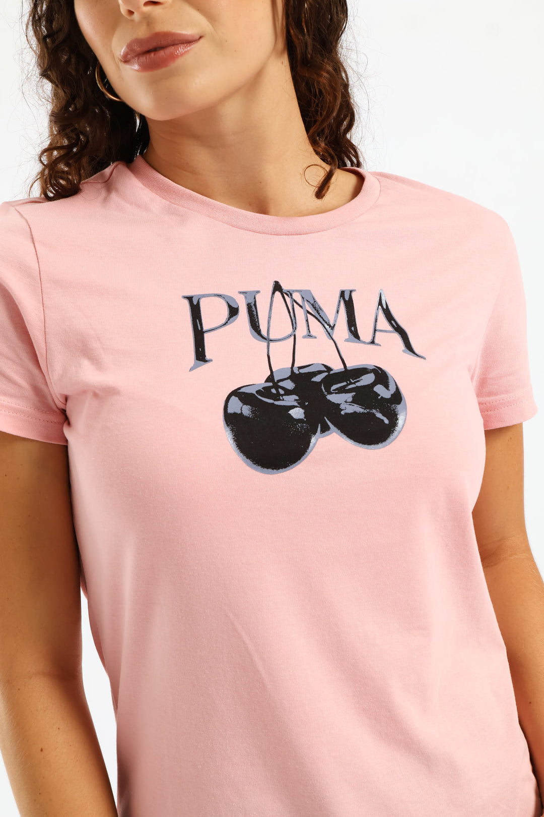 Cherry Graphic Tee - Rose