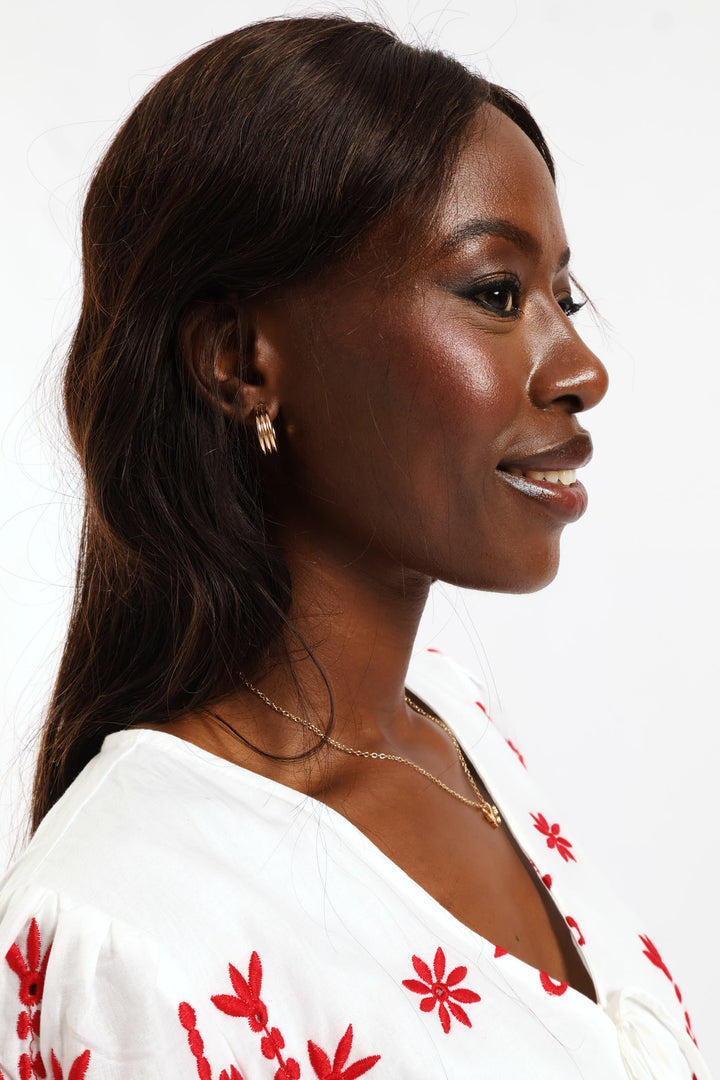 2 Pack Twist & Rigid Hoop Earrings - Gold
