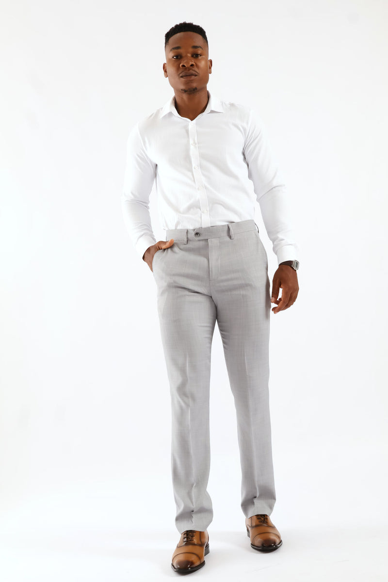 Slim Tonal White Textured Shirt - White