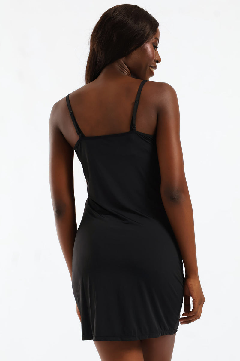 Strappy Slip Dress - Black