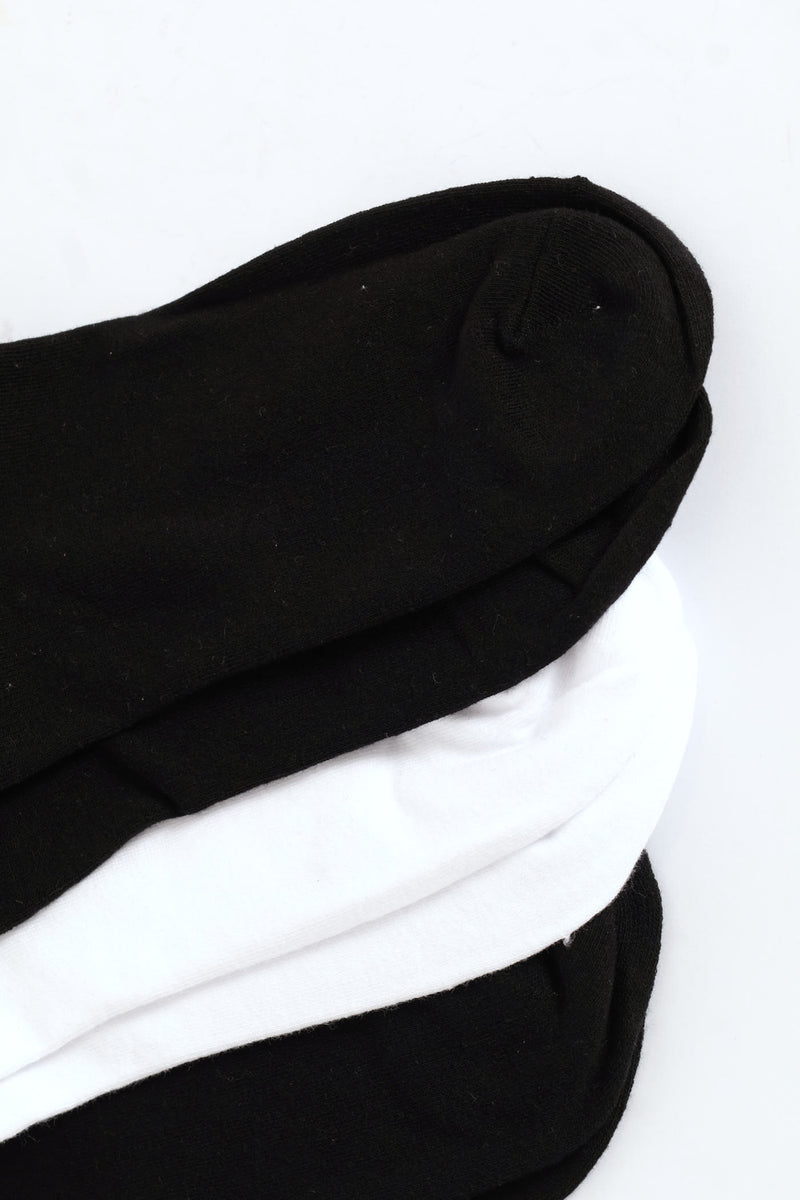 3 Pack Anklet Socks - Black/White