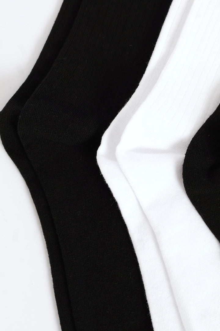 3 Pack Anklet Socks - Black/White