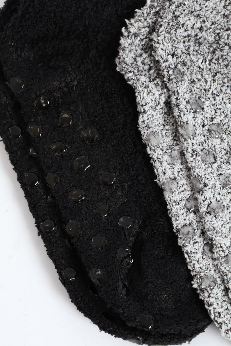 2 Pack Low Cut Cosy Socks - Black/Grey