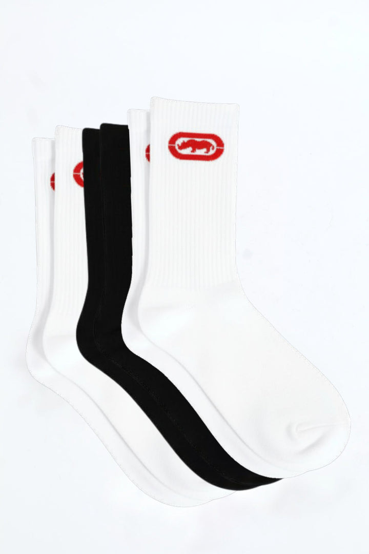 3 Pack Anklet Socks - White/Black