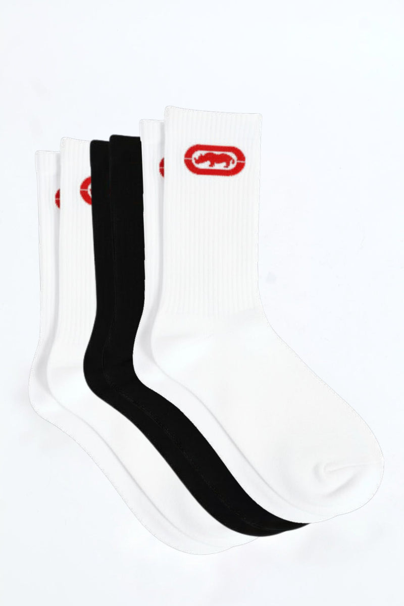 3 Pack Anklet Socks - White/Black