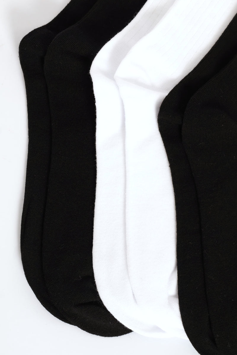 3 Pack Anklet Socks - White/Black