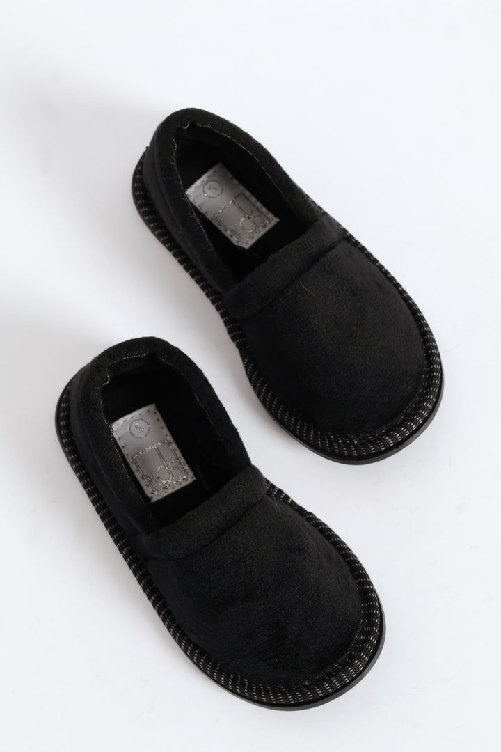 Pre-Boys Basic Slipper - Black