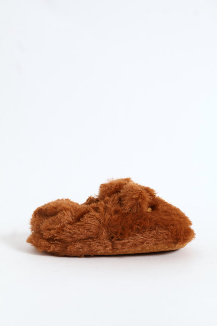 Baby Boys Bear Slipper - Brown