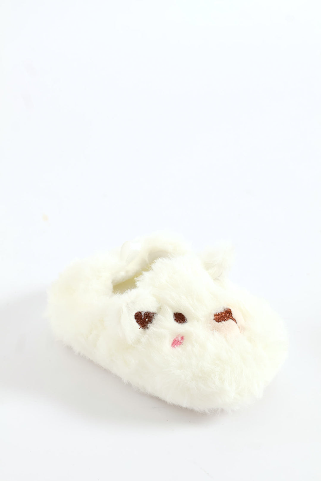 Baby Girls Bear Slipper - White
