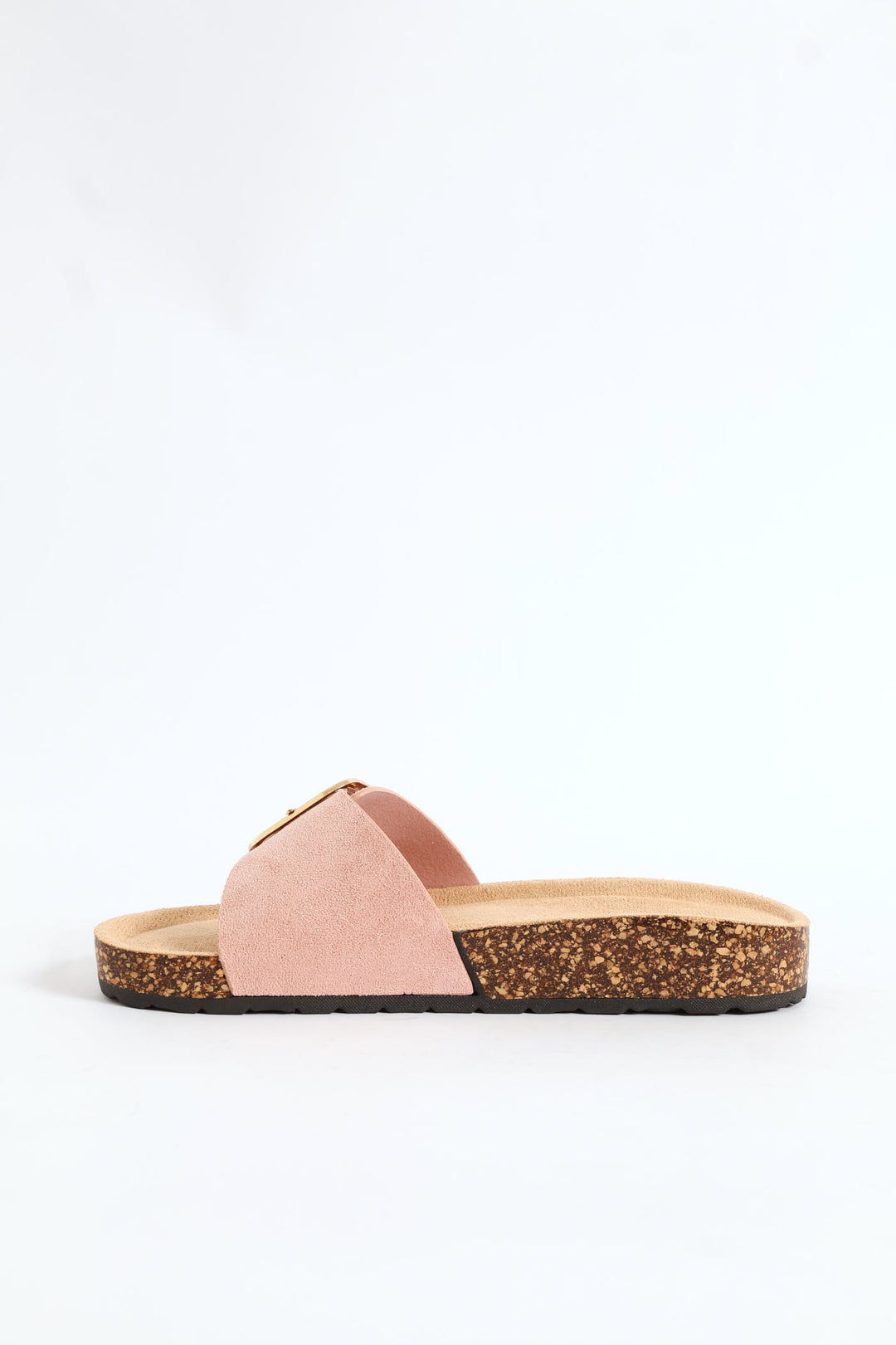 Big Buckle Detail Single Band Sandal - Blush