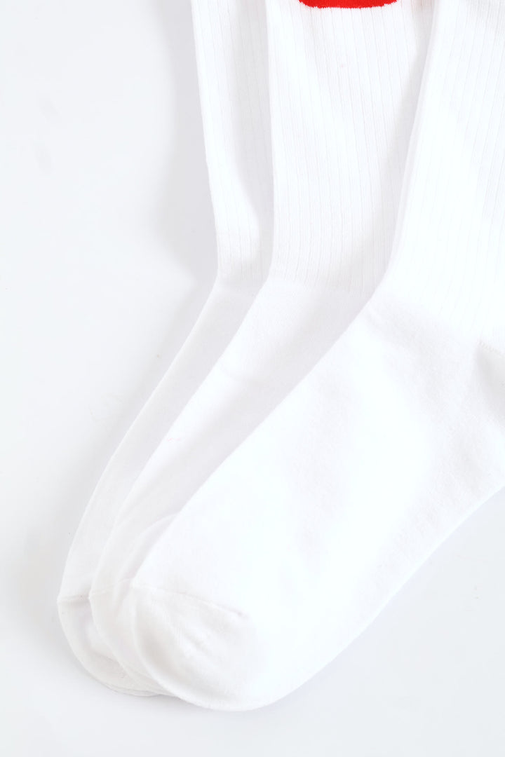 3 Pack Anklet Socks - White