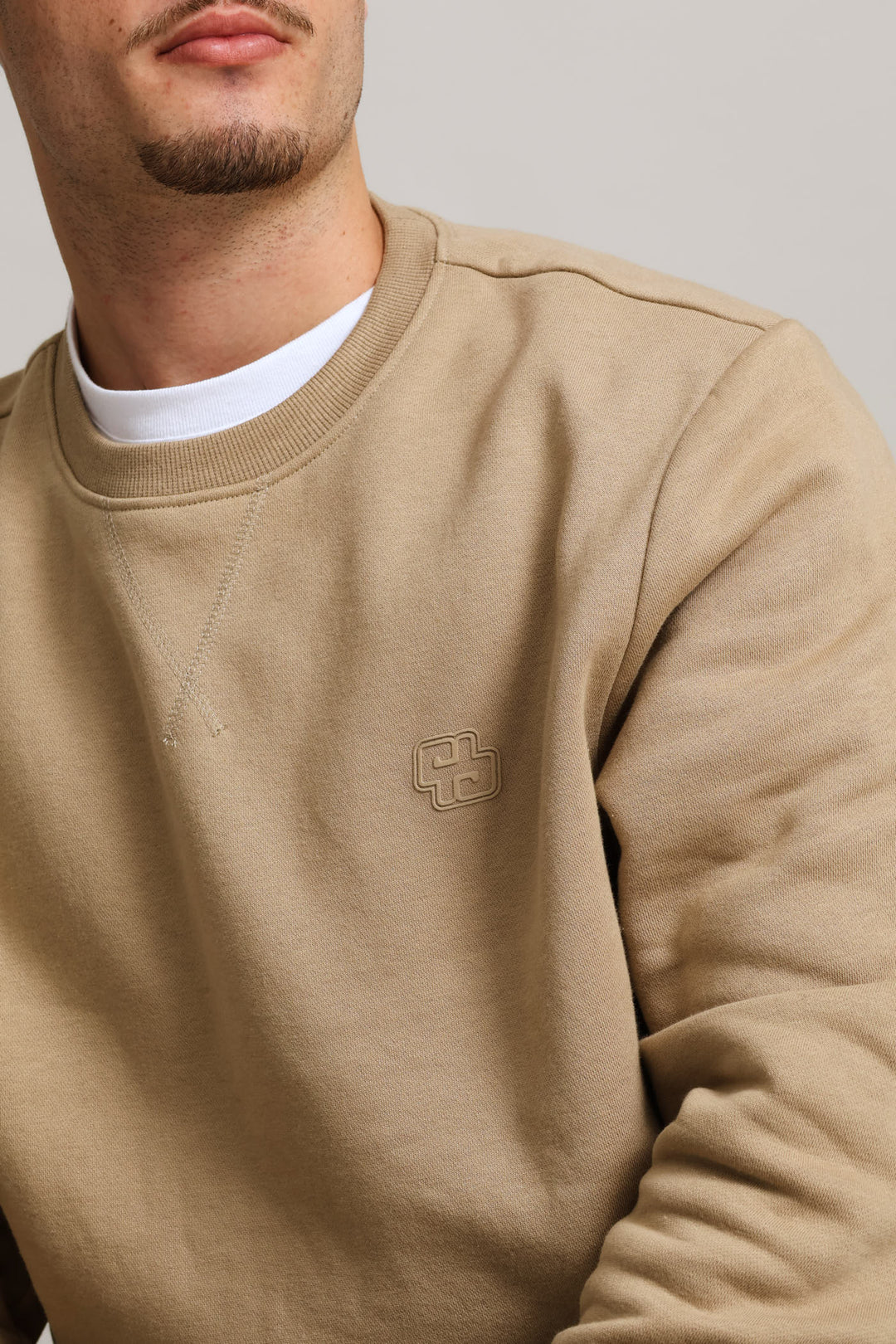 Sweat Crew Top - Taupe