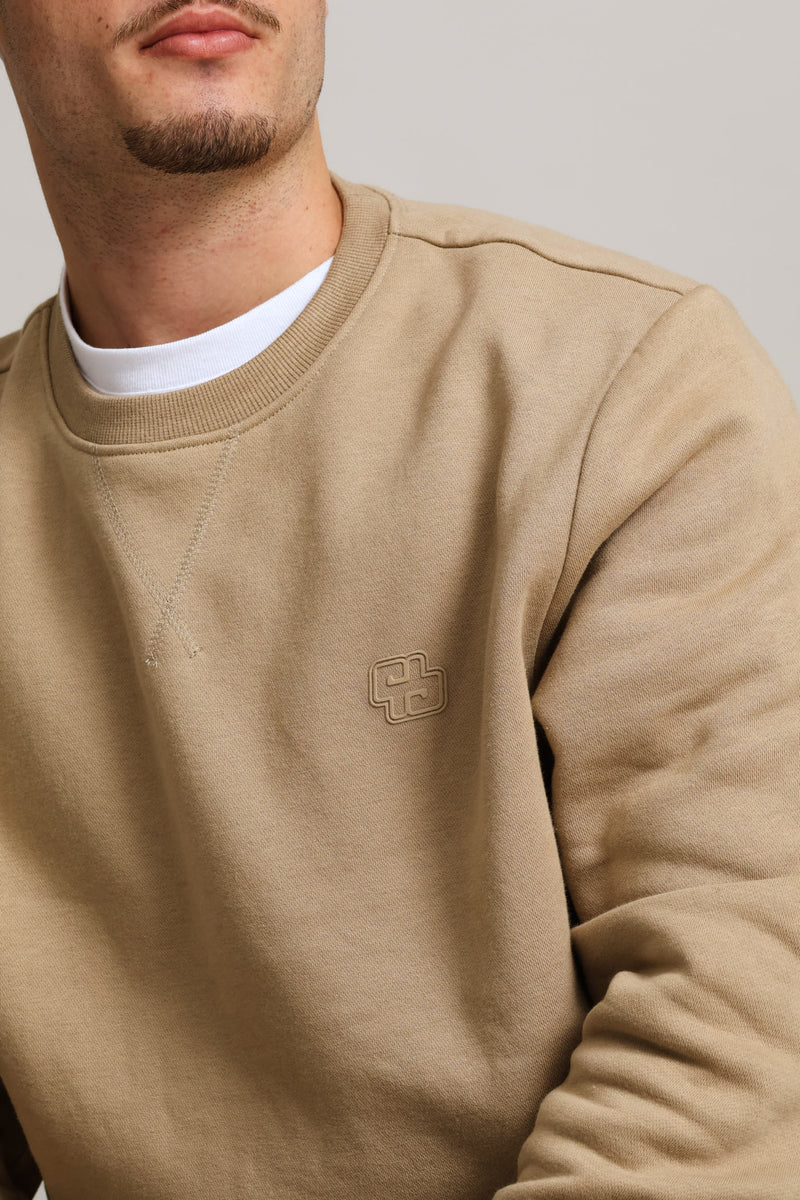 Sweat Crew Top - Taupe