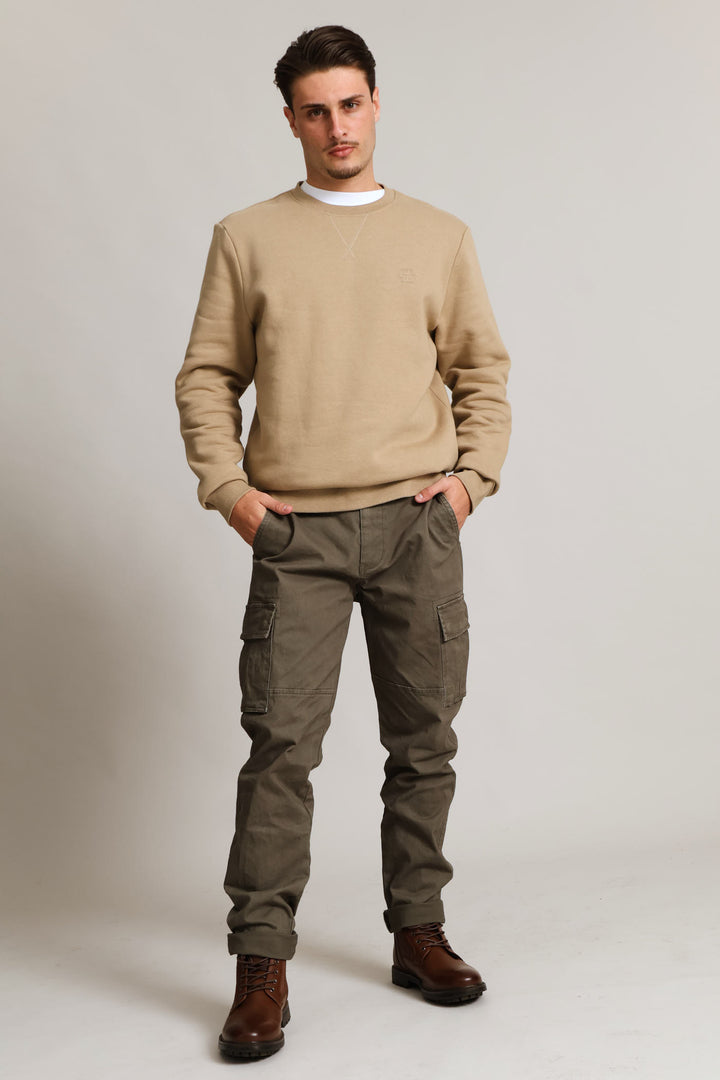 Sweat Crew Top - Taupe