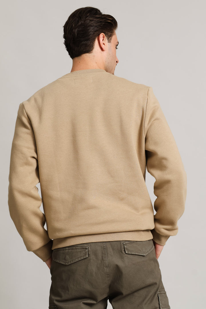 Sweat Crew Top - Taupe