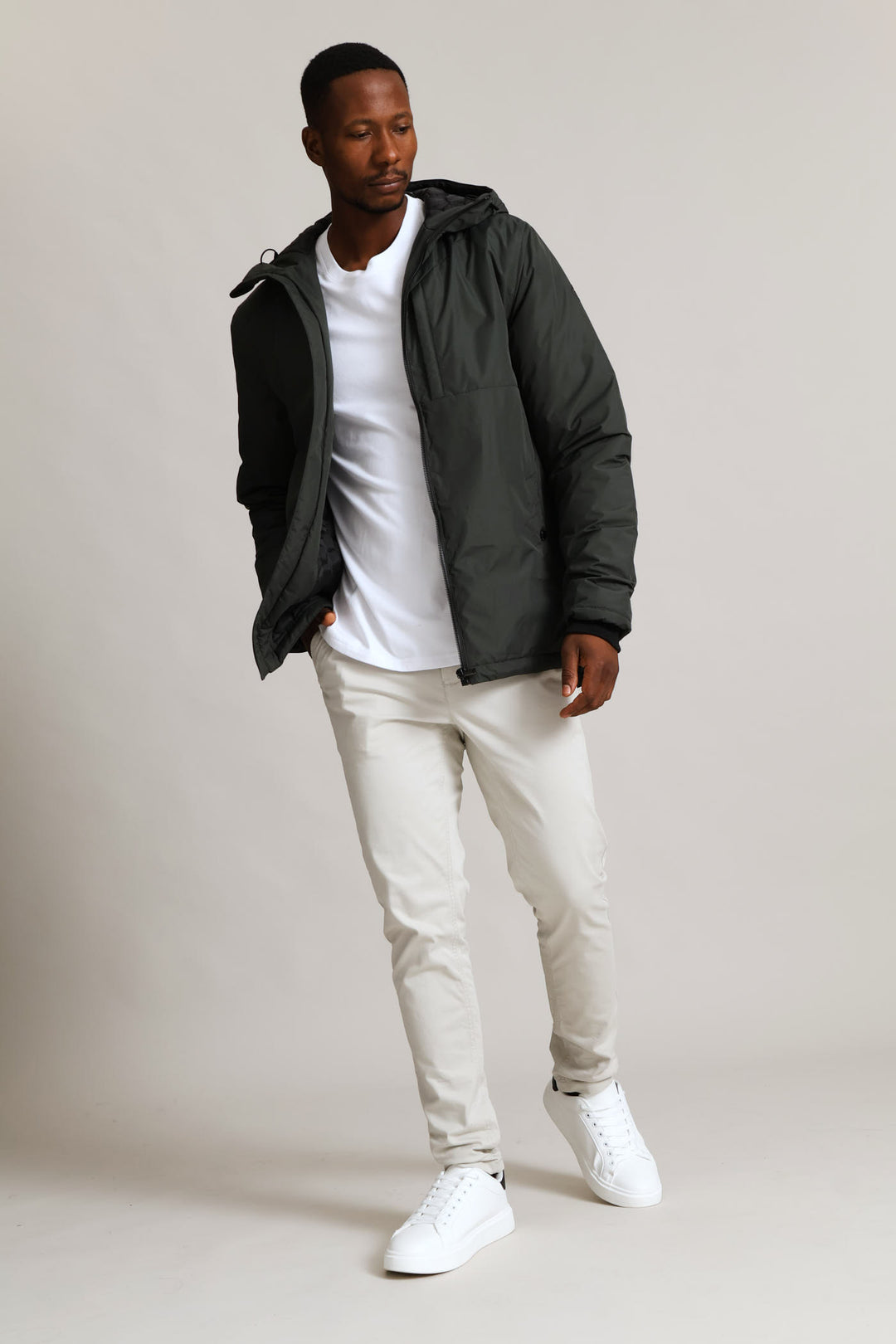 Hunter Green Hooded Shell - Dk Green
