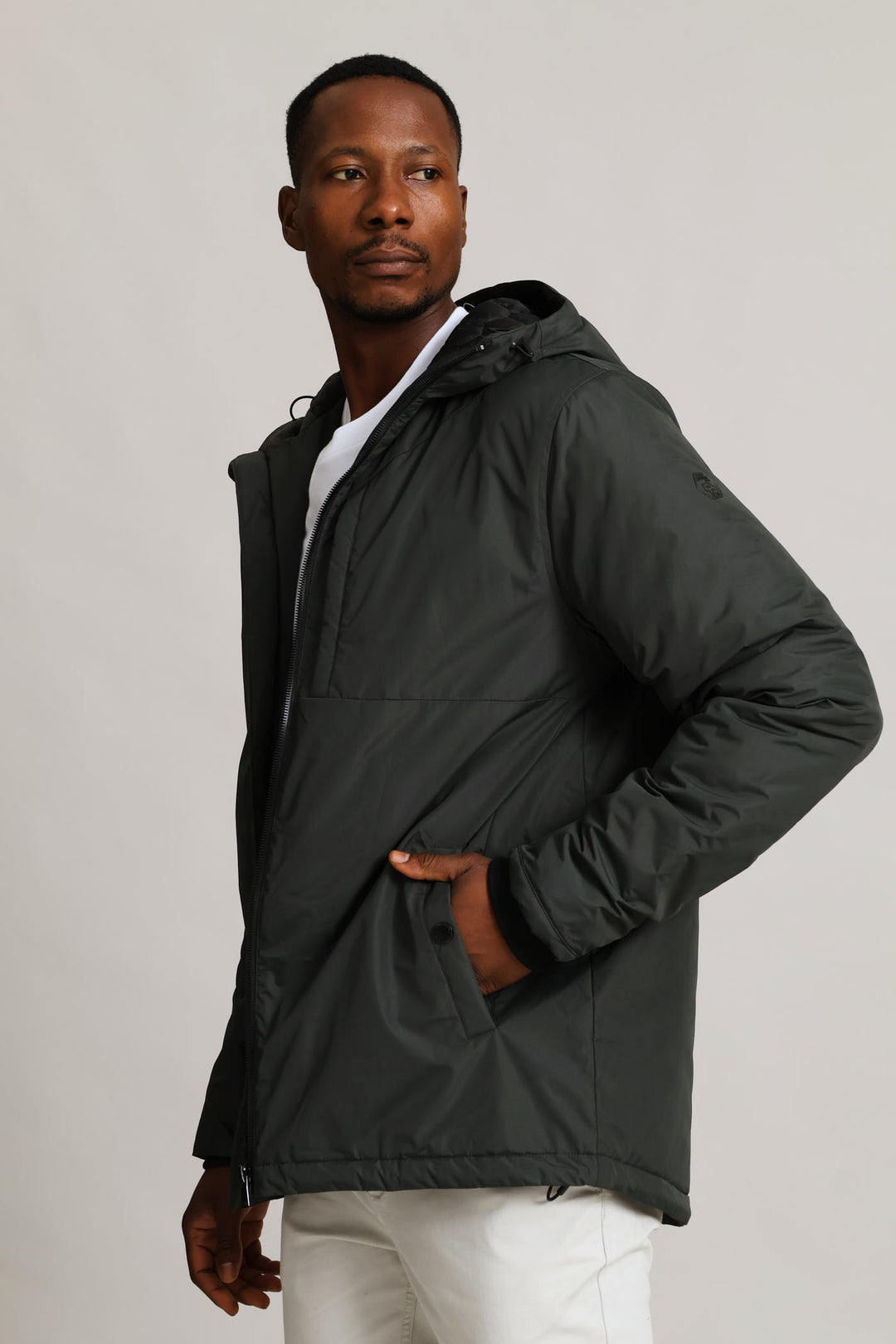Hunter Green Hooded Shell - Dk Green
