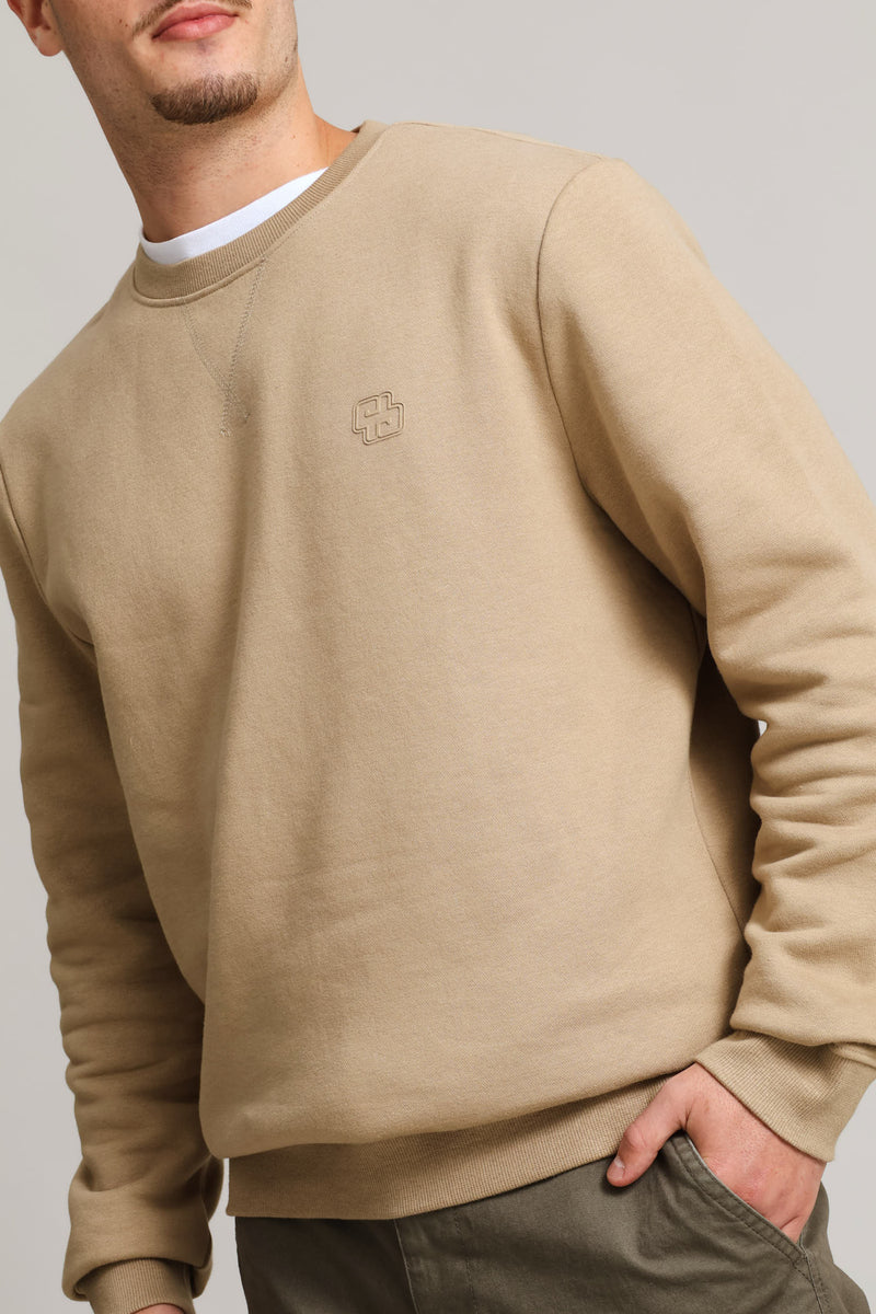 Sweat Crew Top - Taupe