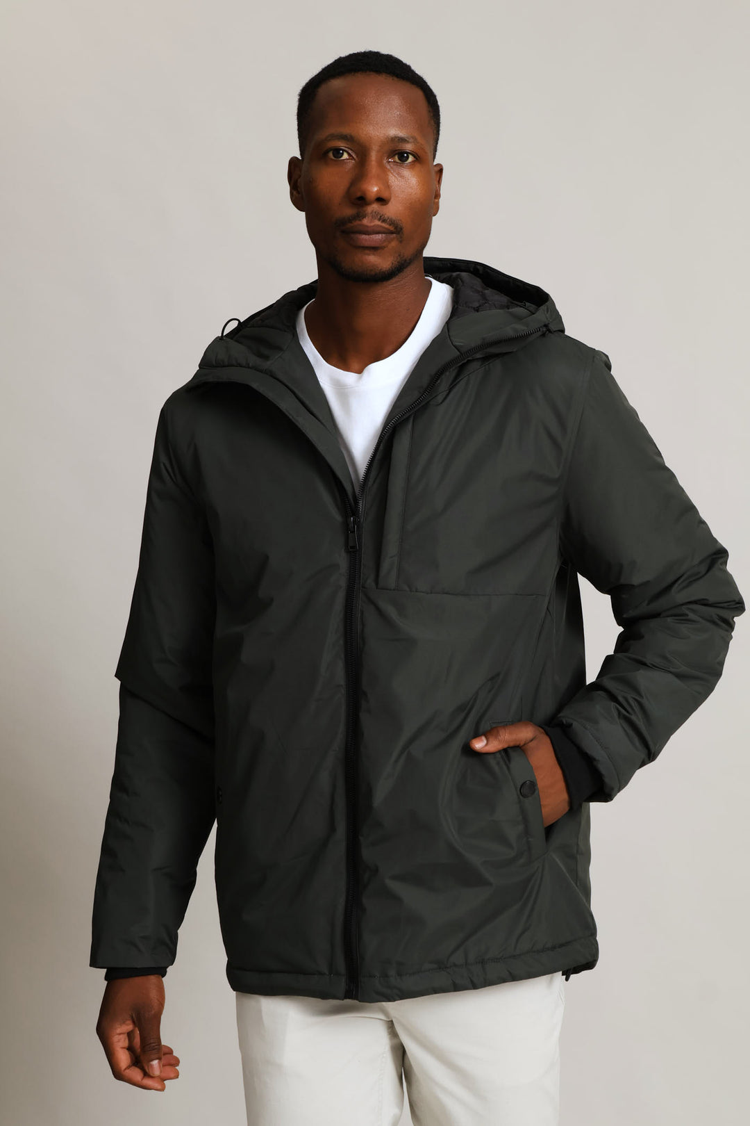 Hunter Green Hooded Shell - Dk Green