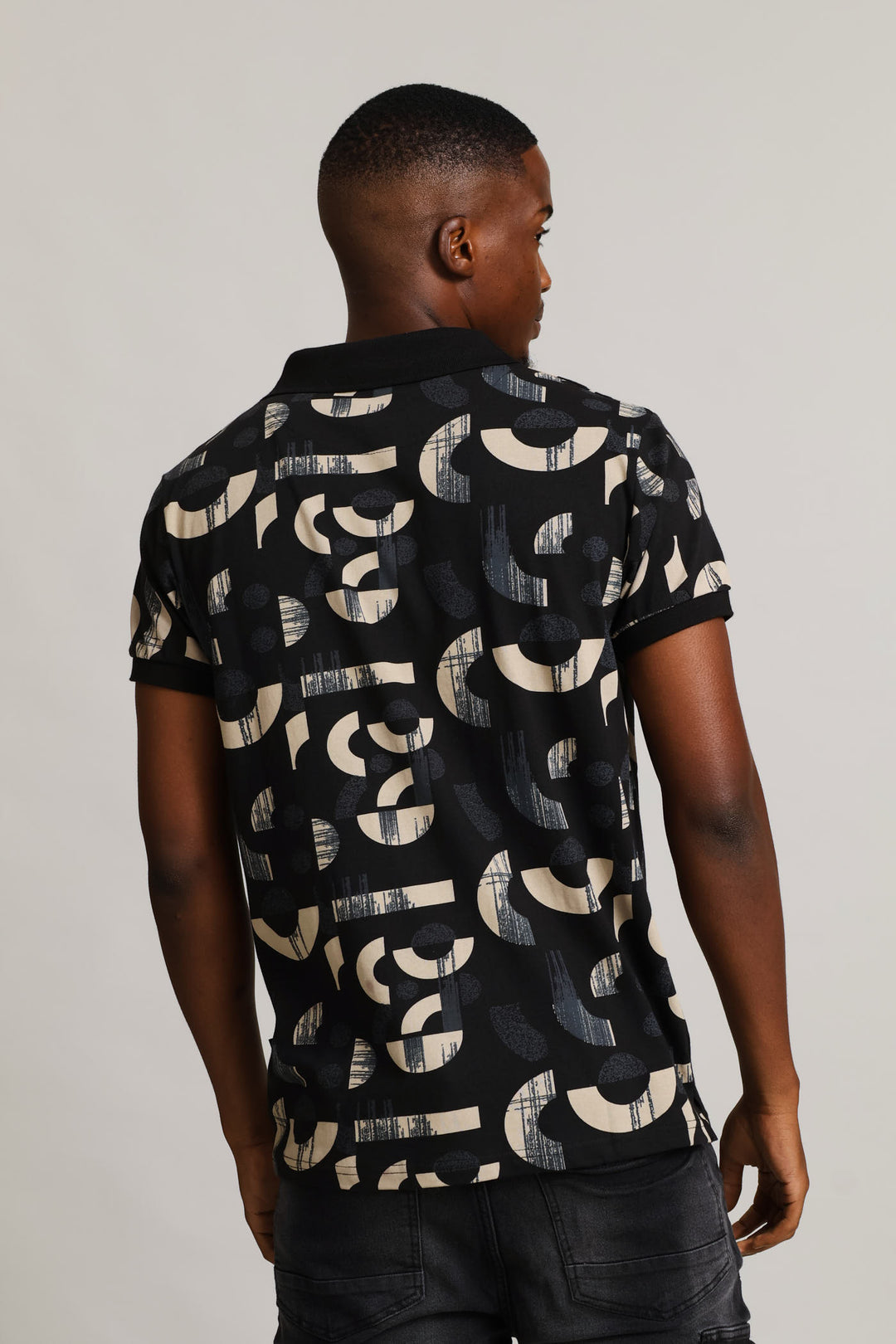 Printed Golfer - Stone/Black