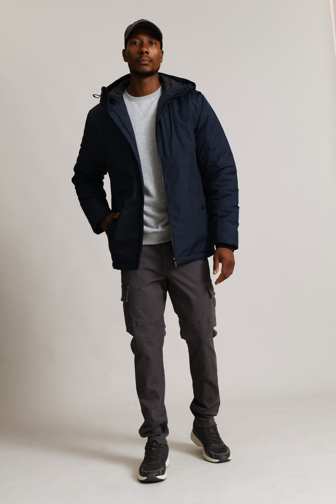 Hooded Shell Jacket - Navy