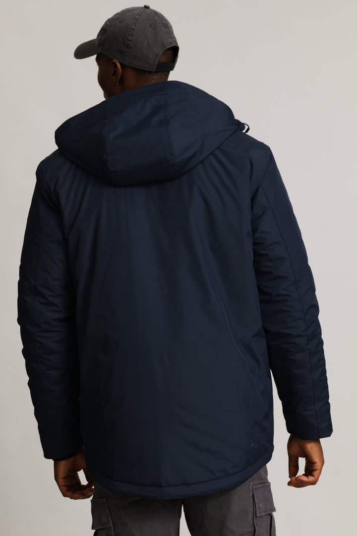 Hooded Shell Jacket - Navy