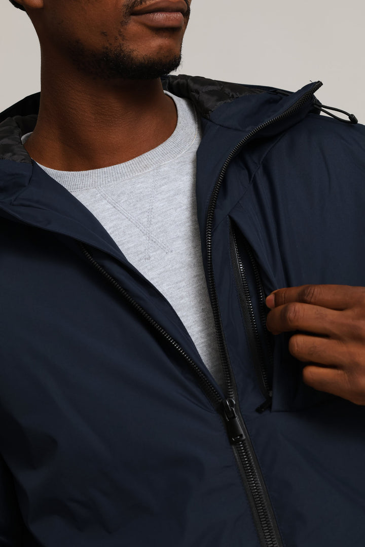 Hooded Shell Jacket - Navy