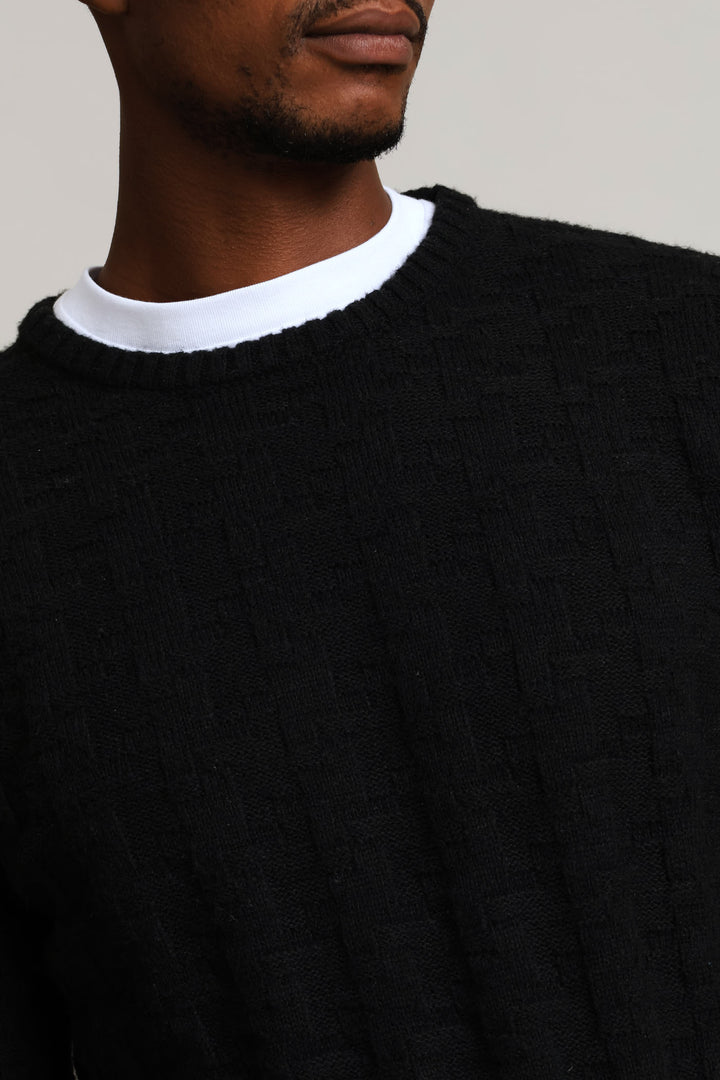 Tetris Crew Knitwear - Black