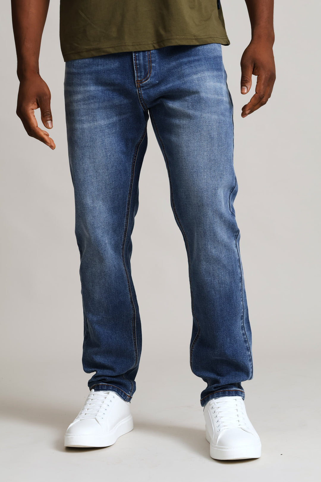 Mid Tint Slim Jeans - Denim