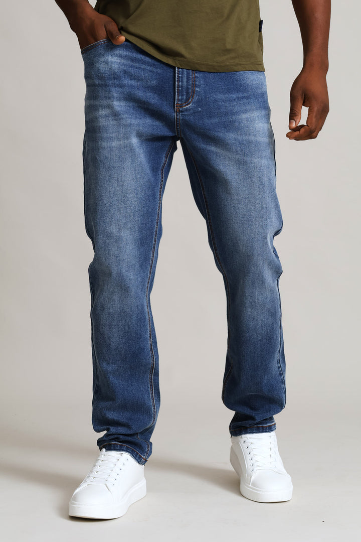 Mid Tint Slim Jeans - Denim