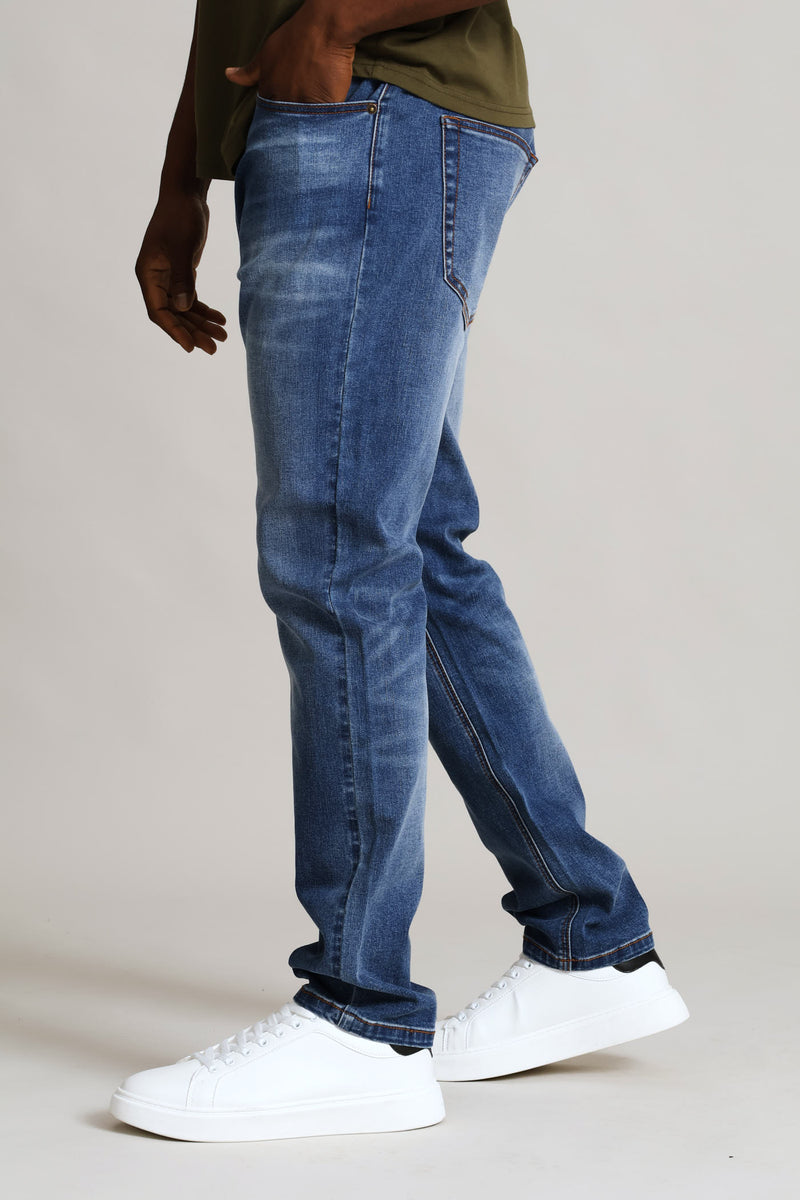 Mid Tint Slim Jeans - Denim
