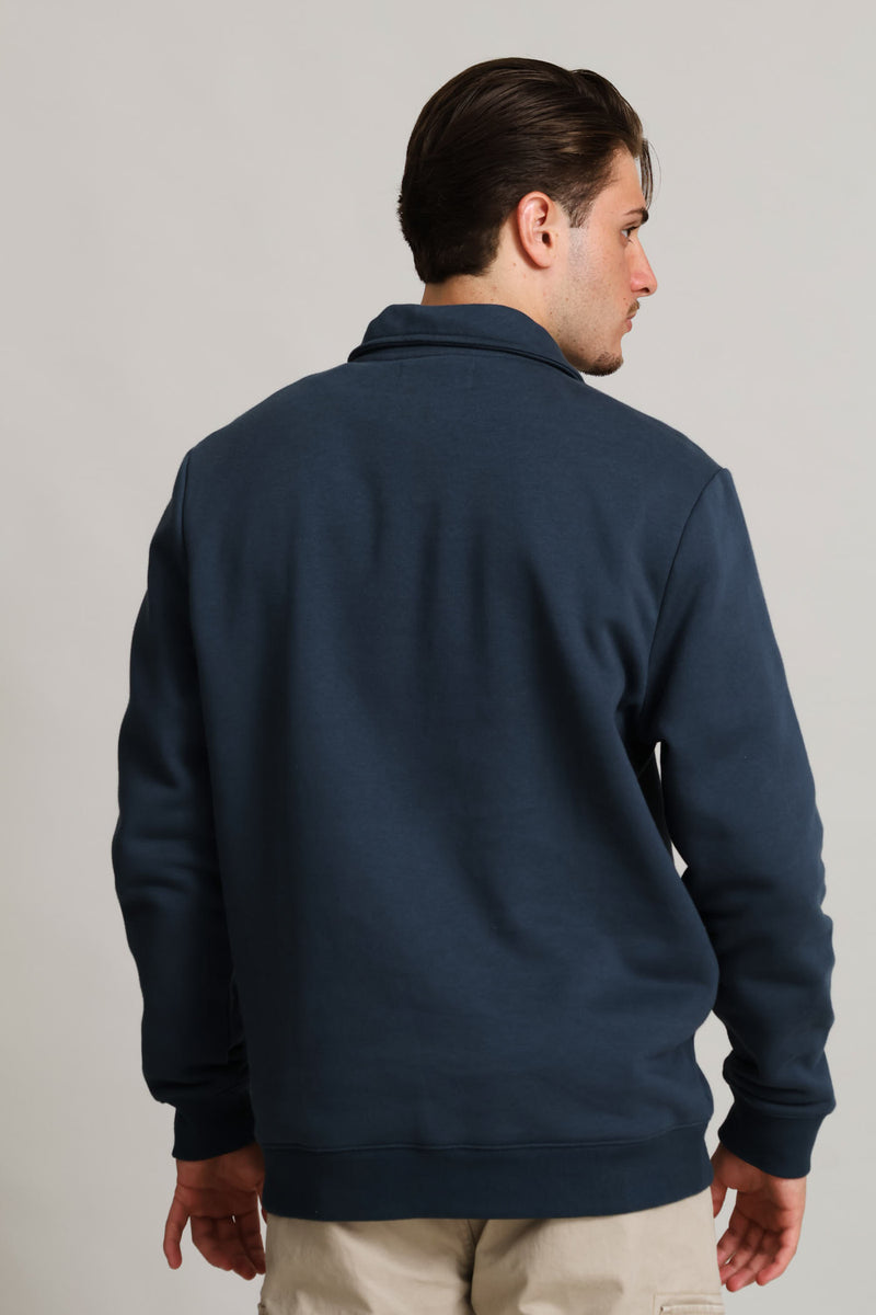1/4 Zip Fleece Sweat - Petrol
