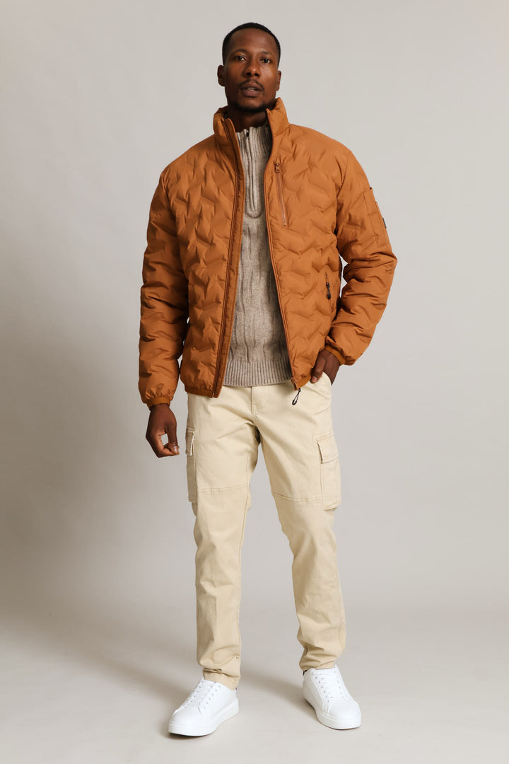 Golden Brown Heat Seal Puffer - Brown