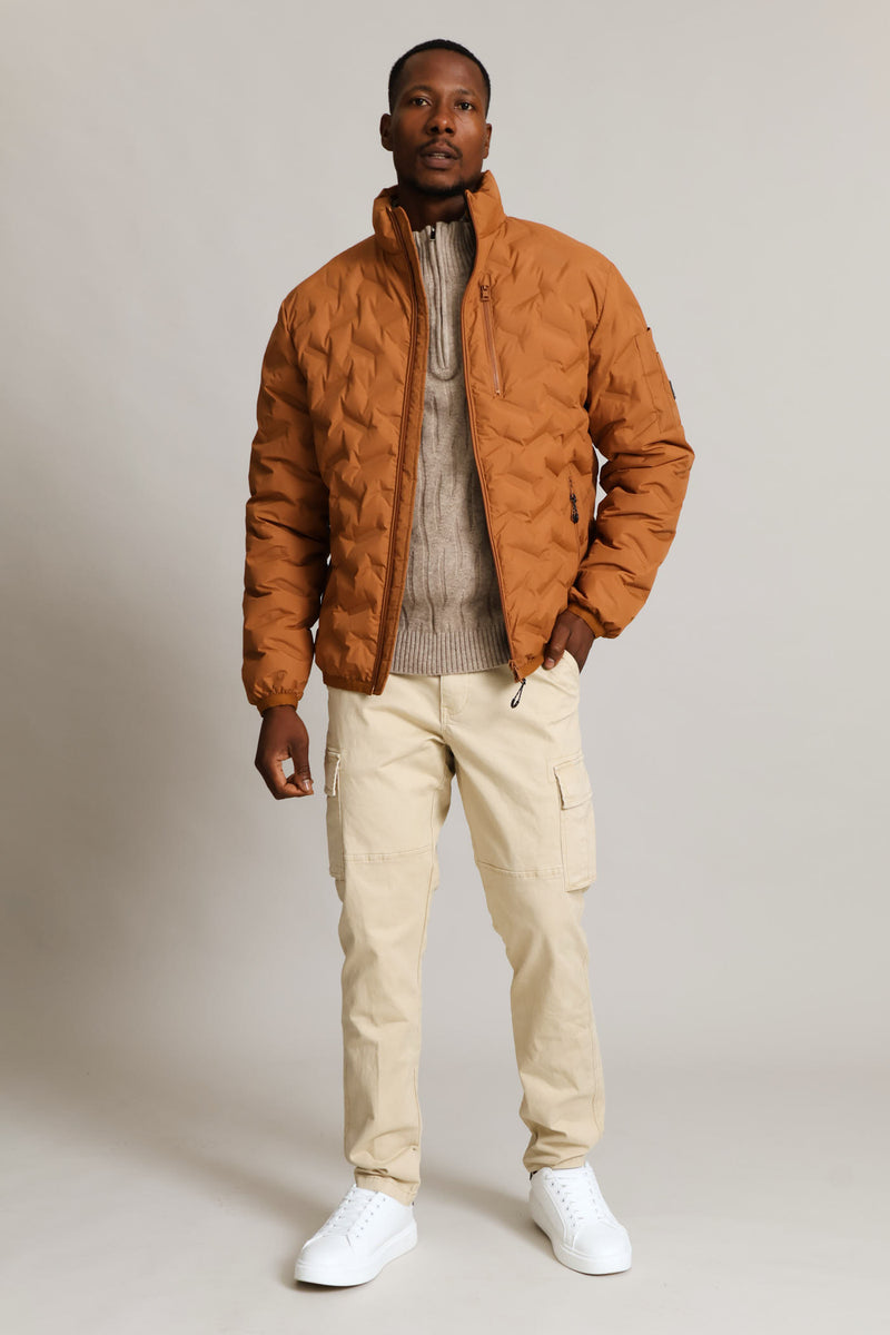 Golden Brown Heat Seal Puffer - Brown