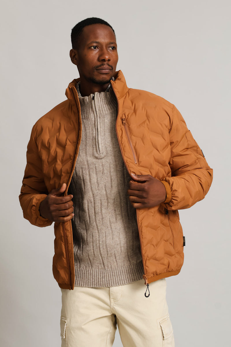 Golden Brown Heat Seal Puffer - Brown