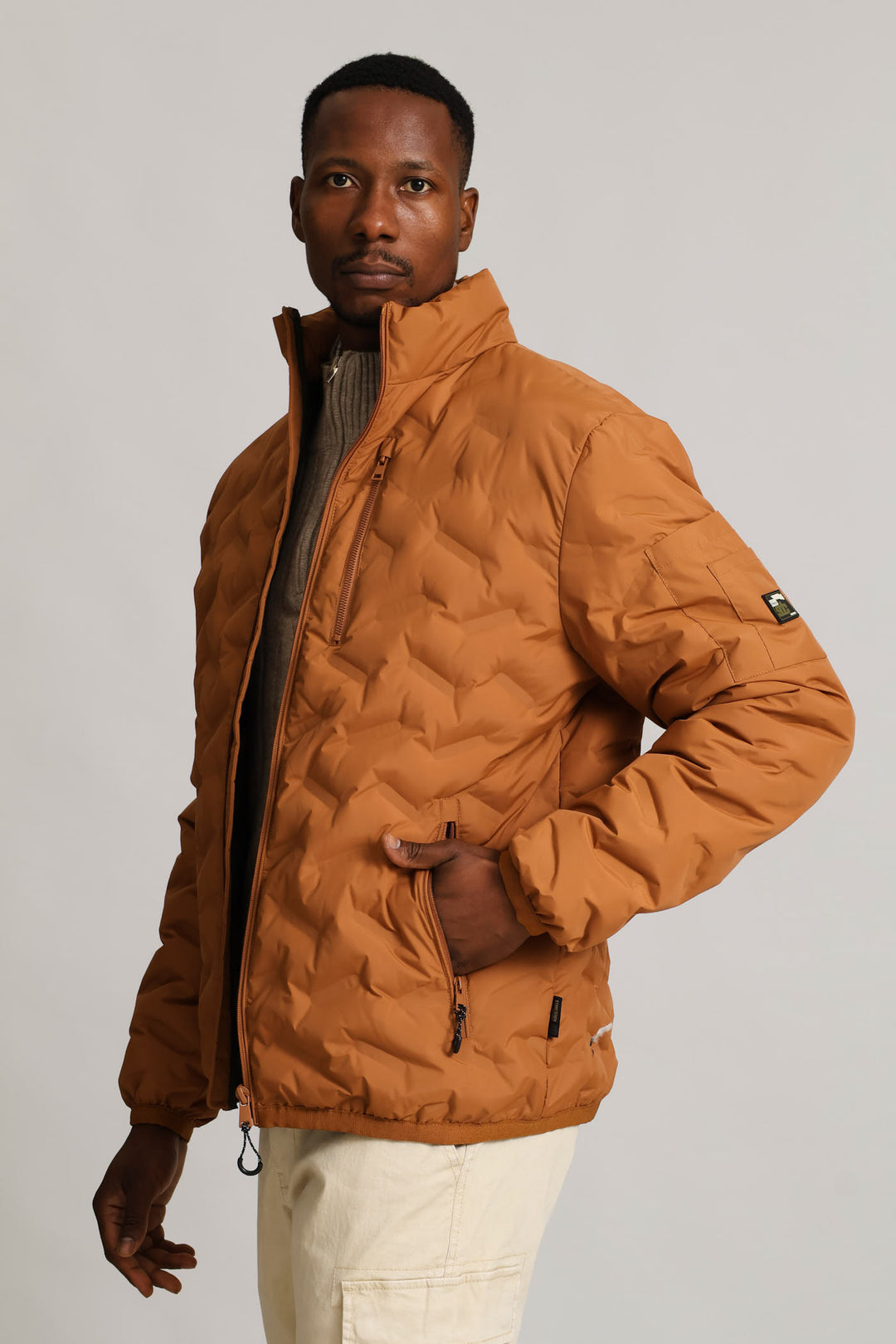 Golden Brown Heat Seal Puffer - Brown