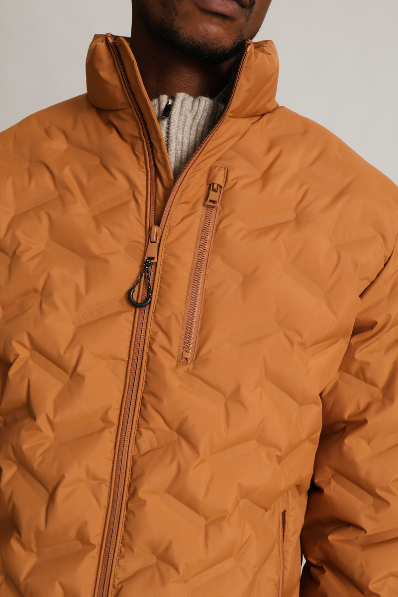 Golden Brown Heat Seal Puffer - Brown