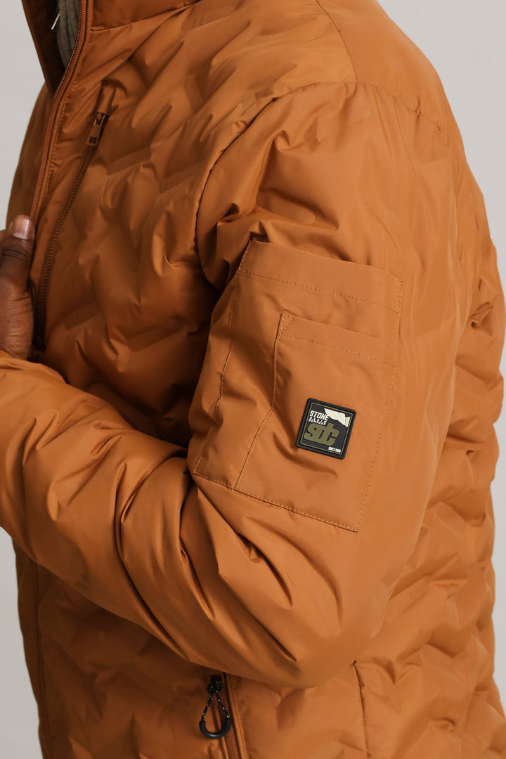 Golden Brown Heat Seal Puffer - Brown
