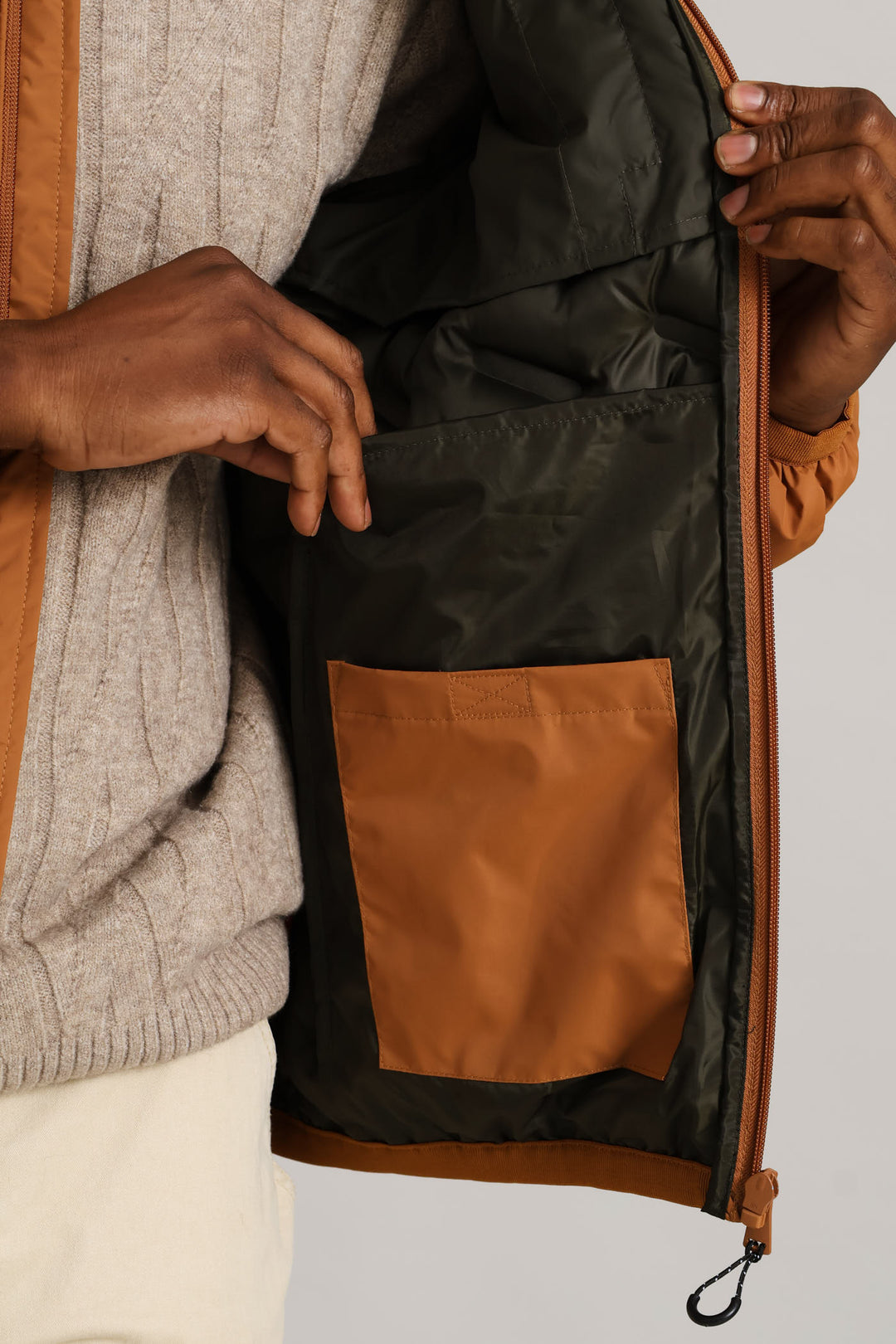 Golden Brown Heat Seal Puffer - Brown